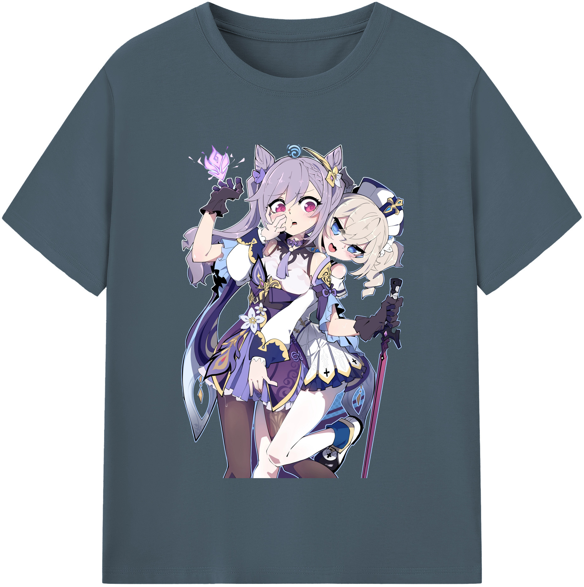 げんし神 刻晴 こくせい genshin Kokusei 綿100％半袖Tシャツ（フロントプリント）